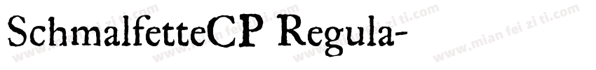 SchmalfetteCP Regula字体转换
